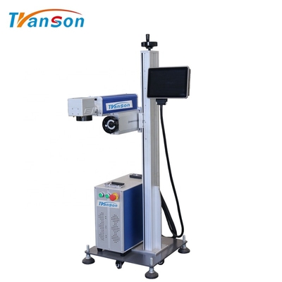 O tipo de voo máquina da garrafa plástica de DAVI 30W da marcação do laser do CO2 para o PVC ensaca a linha de produção plástica das tubulações